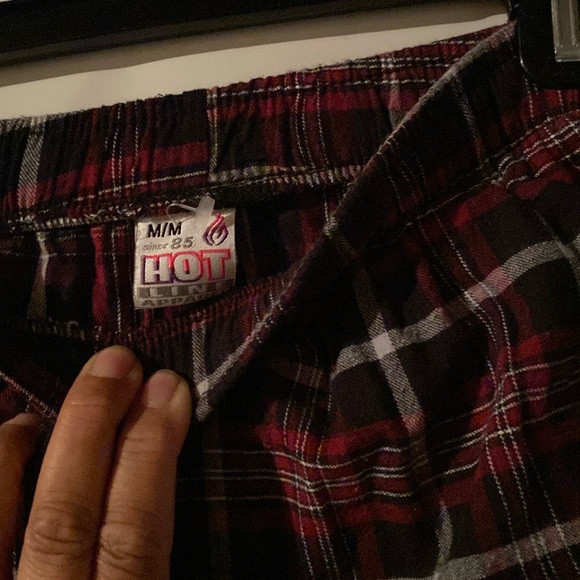 Burgundy and black striped varsity pyjama pants Harvard - Picture 5 of 5